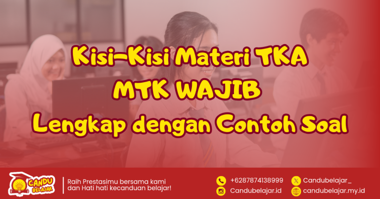 Kisi-kisi TKA SMA Mata Pelajaran Matematika Wajib Lengkap dengan Contoh Soalnya